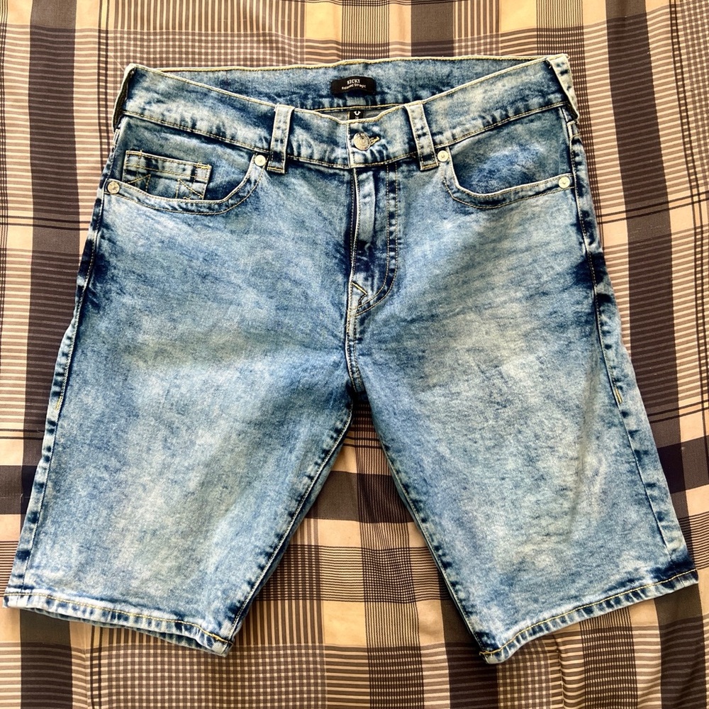 Men's True Religion Ricky Relaxed Straight Jean Shorts NWT Size 38
